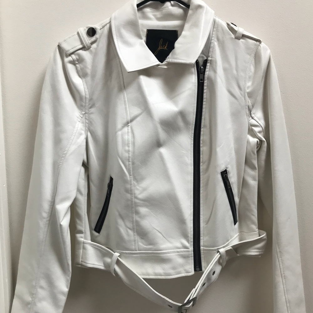 Jack faux leather jacket sz M